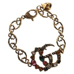 GUCCI GG Marmont Bracelet metal Gold Tone Auth 153328M